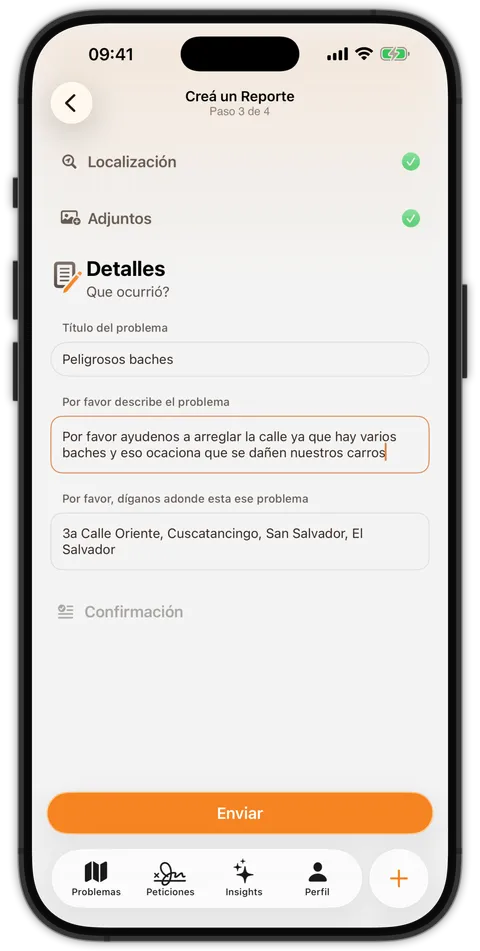 Paso 3: agregar título, descripción y dirección